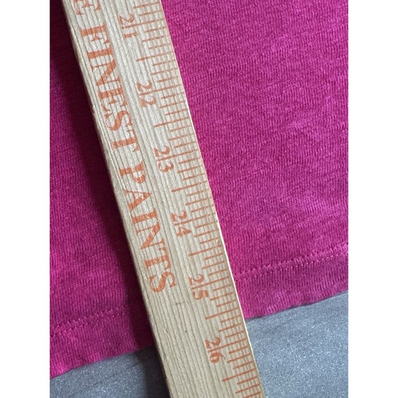 Chico's 100% Linen Tunic Pink V-Neck 3/4 Sleeve Women's Size 2 (L) - Picture 7 of 7